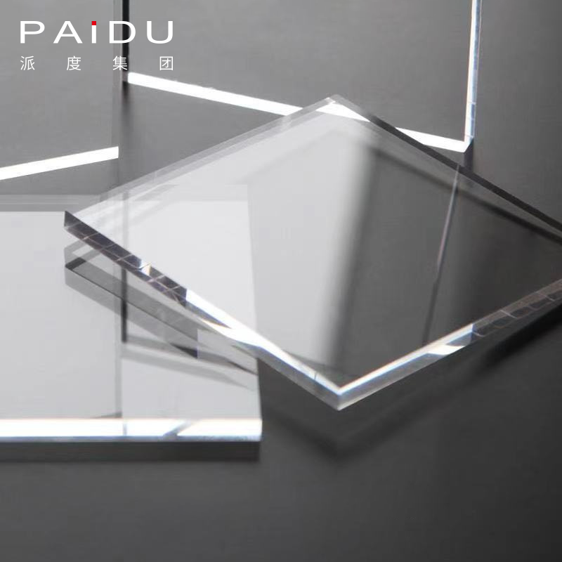 Paidu Group factory 4ft by 8ft 3/4 inch thick anti colors High Transmittance Mirror solid surface cast acrylic sheet