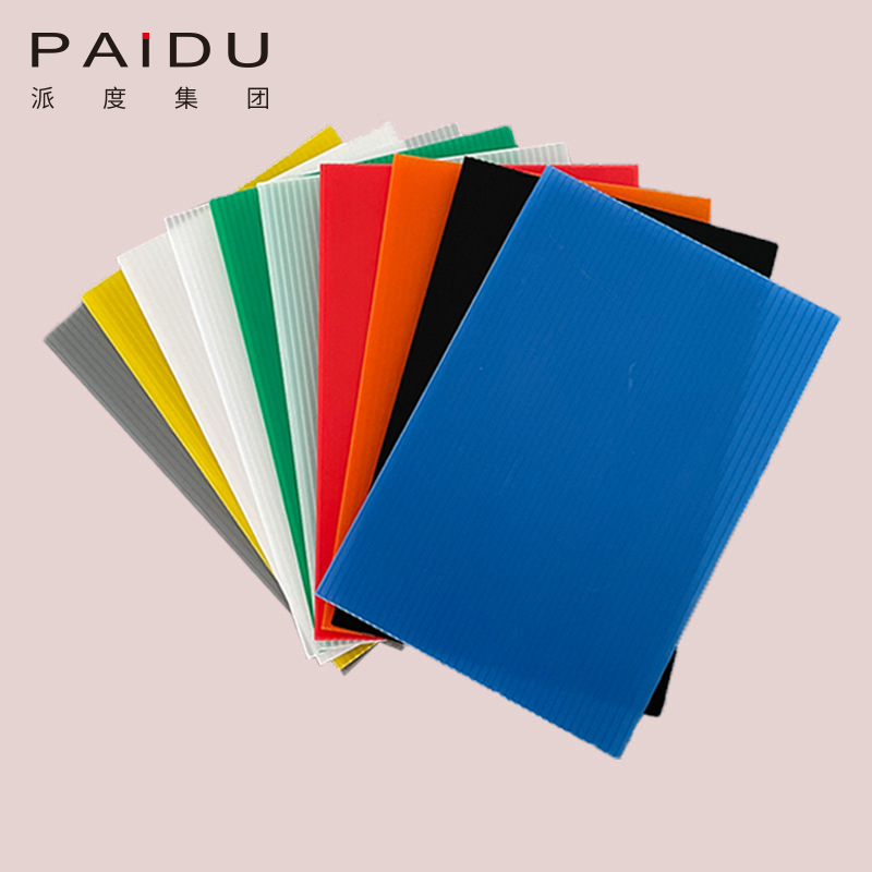 Paidu Group Factory Polypropylene Pp Eco-friendly 48x96 4x8 Material Twin Wall Proplex Corrugated Plastic Sheet / Board