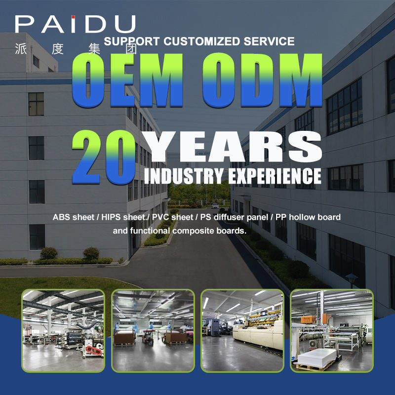 PAIDU GROUP Good Resistance Glossy Hips Plastic Thermoforming Polystyrene Hips Glossy Sheet