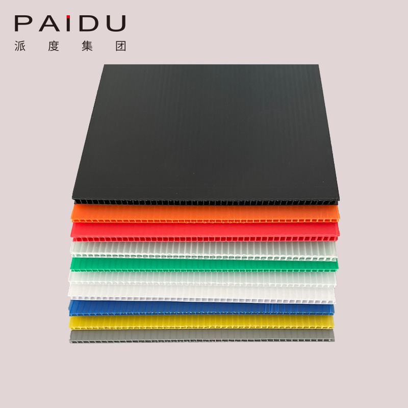 Paidu Group Factory Eco Friendly PP Hollow Corflute Corrugated Sheet Plastic Coroplast