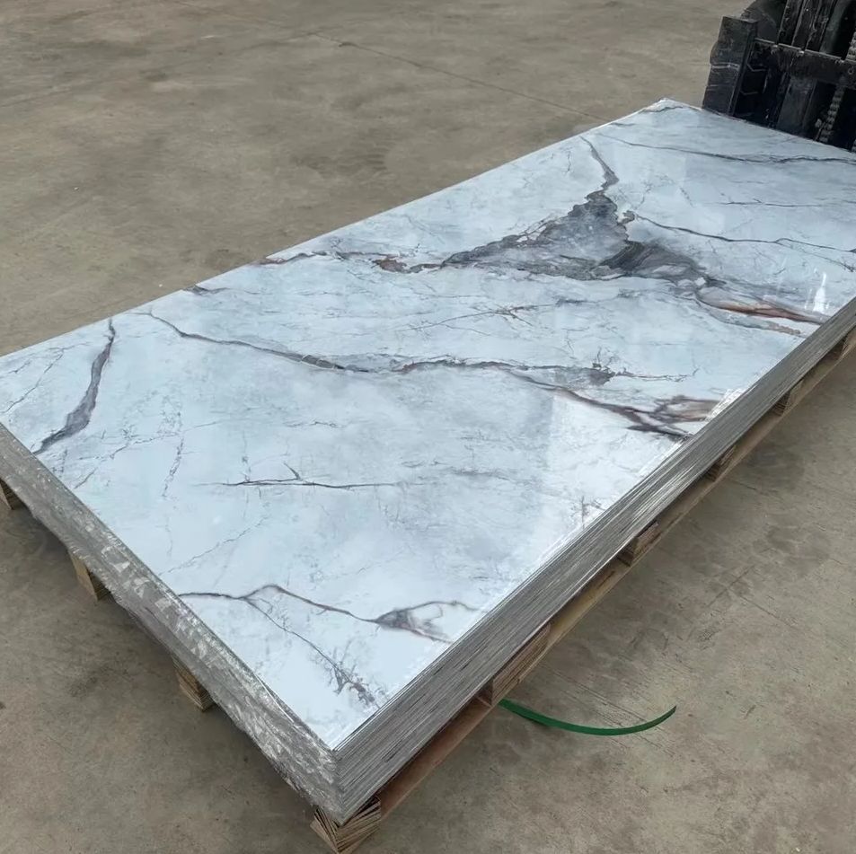 Excellent Quality 1220x2440mm Decorative Marble Plastic Sheet Uv Pvc Marble Sheet Manufacturer-Paidu Supplier